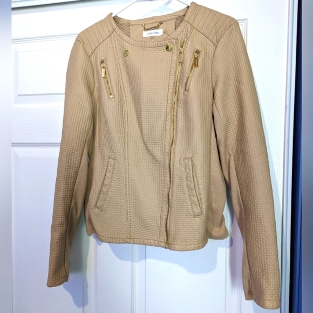NWOT Calvin Klein Faux‎ leather jacket. Women's Medium.